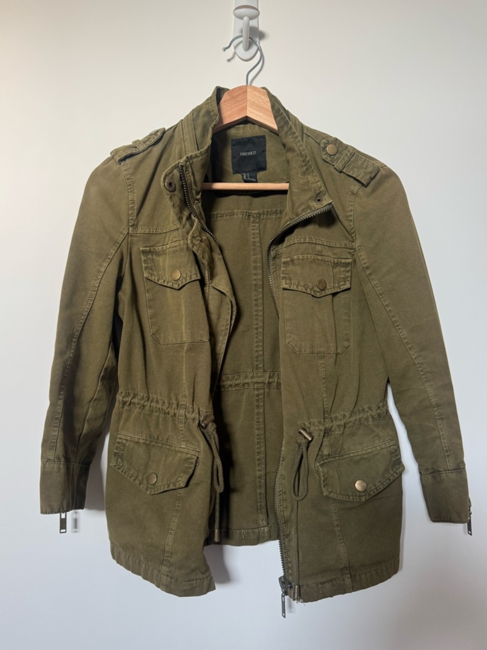 Forever 21 Army Green Military Utility Jacket